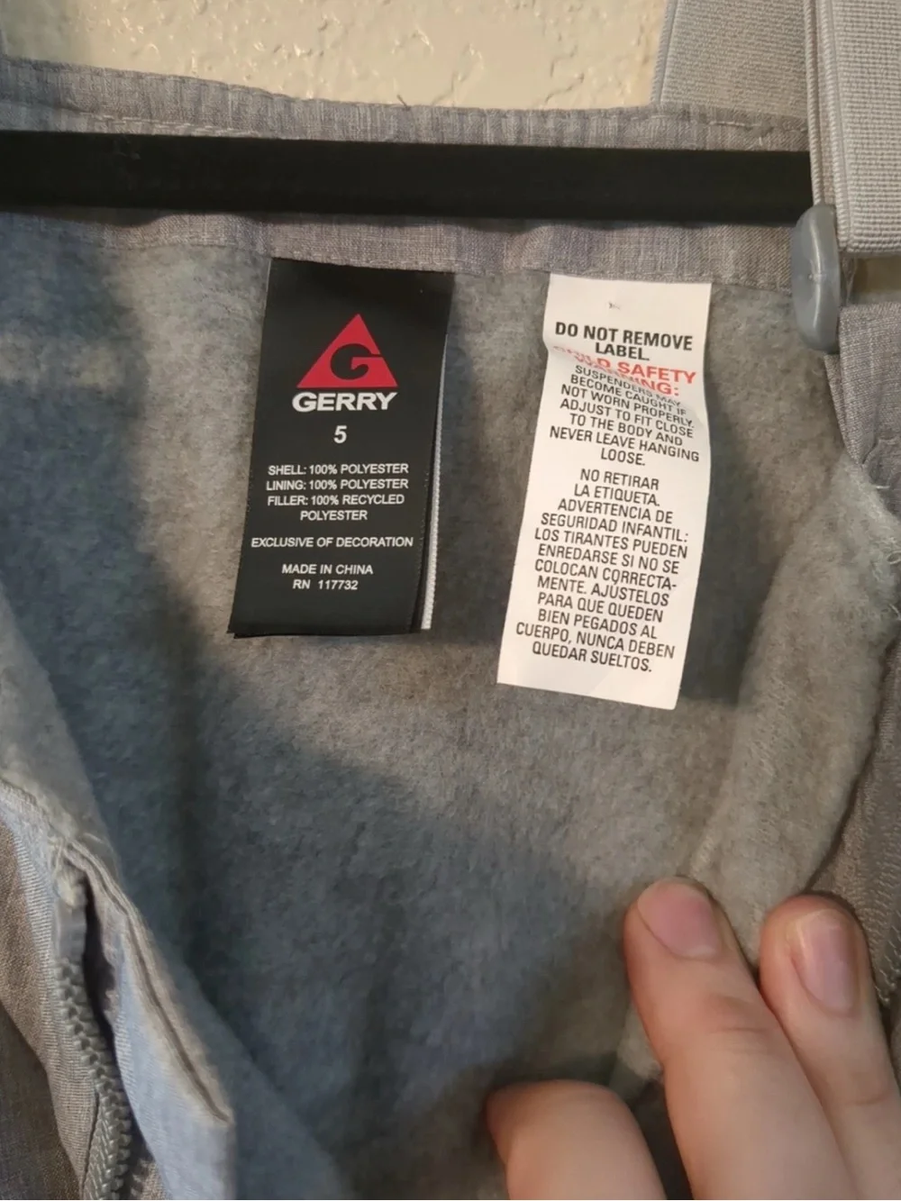 GERRY kids PERFORMANCE UNISEX SNOW BIB PANTS ADJUSTABLE SUSPENDERS GRAY Sz 5